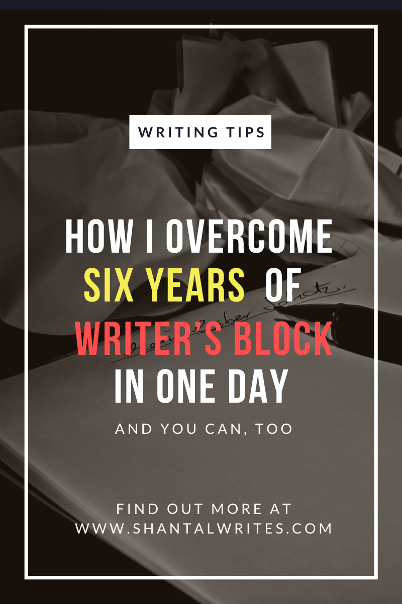 writing tips how to overcome writers block Pintrest graphic