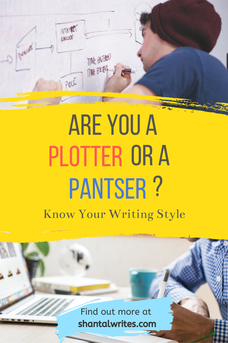 plotter or pantser pinterest graphic