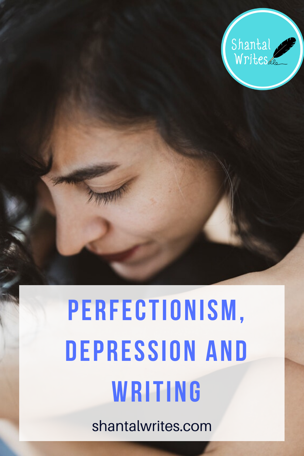 perfectionism depression and writing pinterest graphic