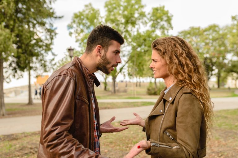 show vs tell, man and woman arguing