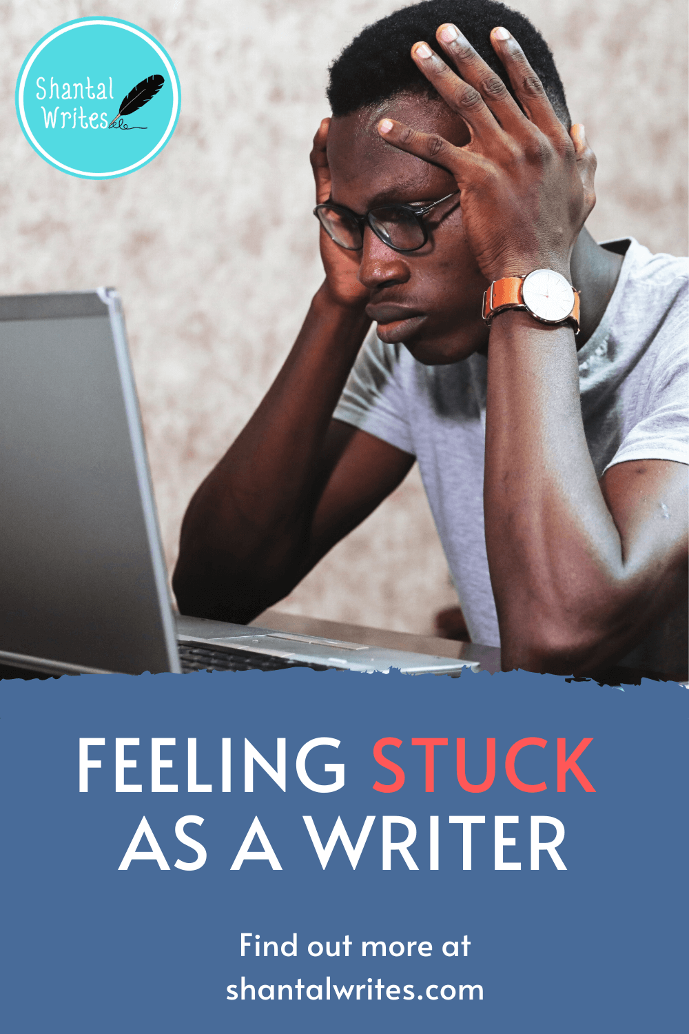 feeling stuck as a writer pinterest graphic