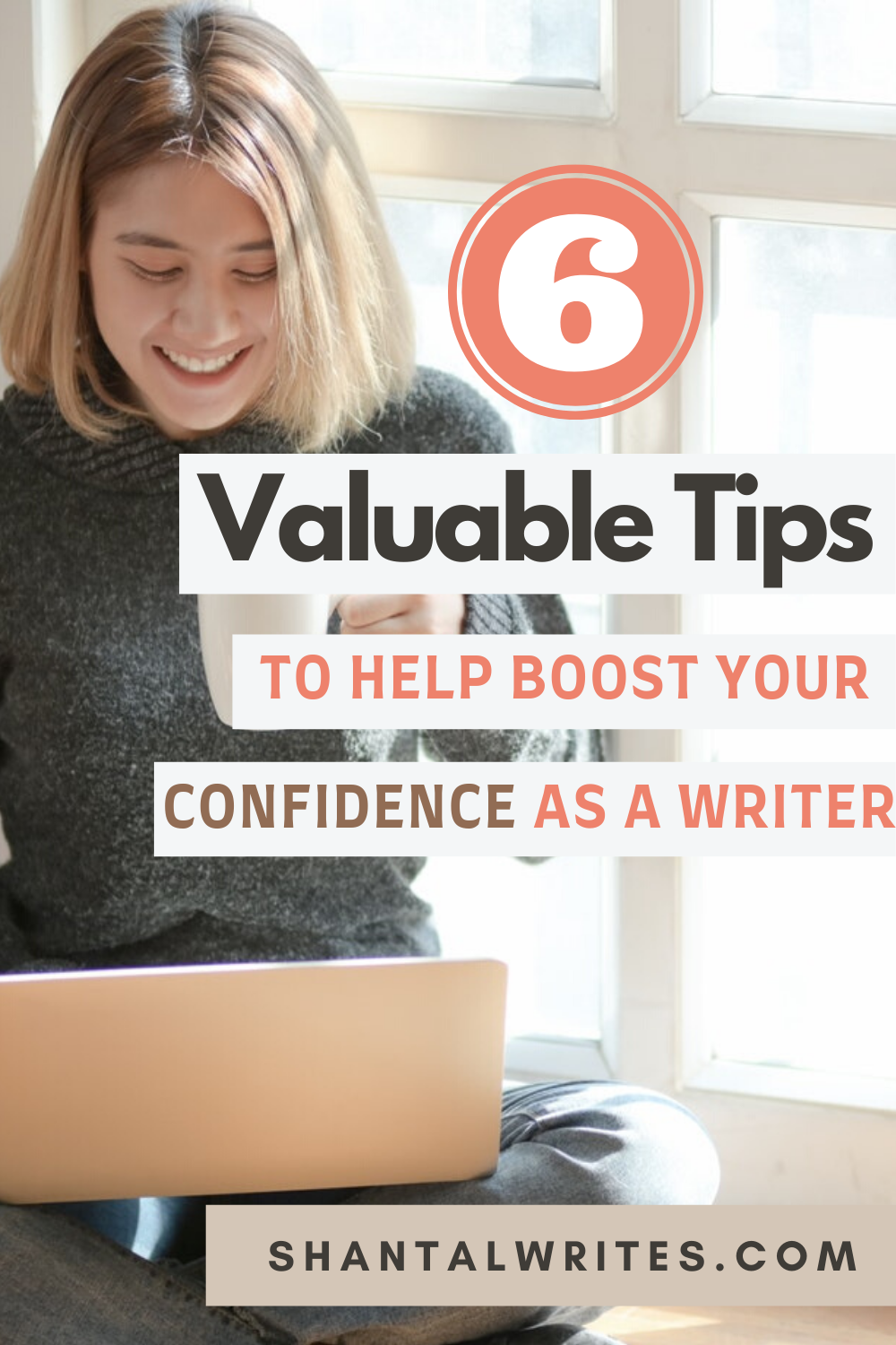 boost confidence writer pinterest graphic