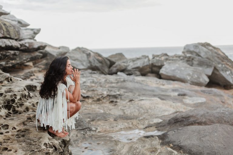 woman meditating